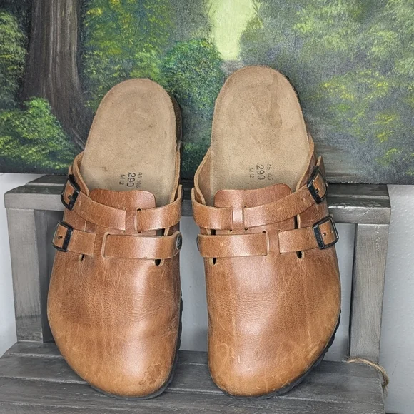 Birkenstocks Beige Leather Comfort Footpad - Picture 6 of 11